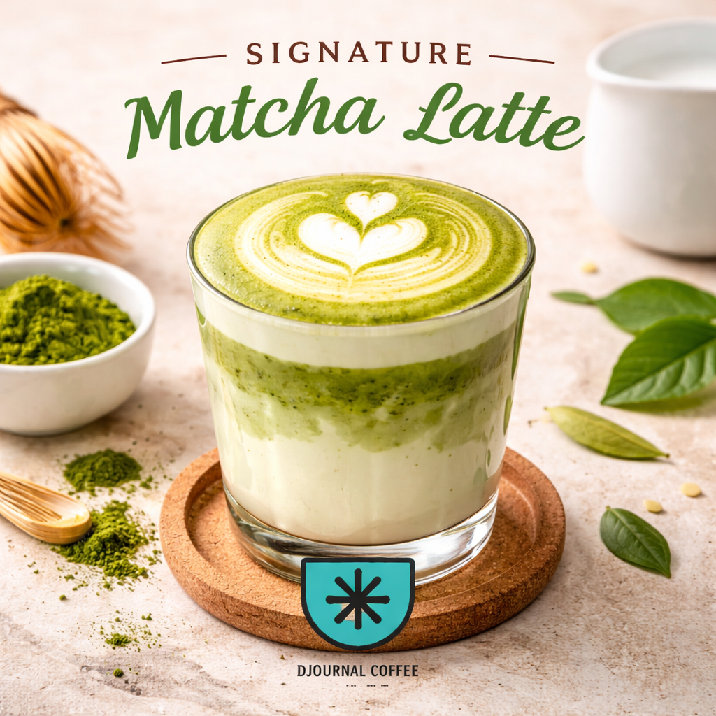 Signature Matcha Latte Djournal Coffee